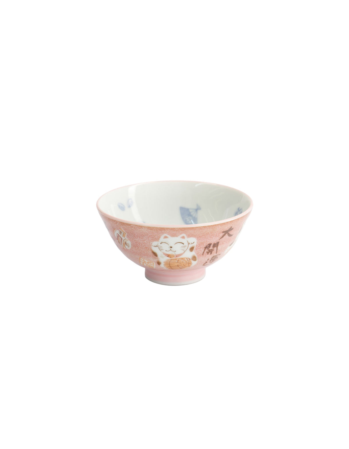 Tokyo Design Studio  Kawaii Rice Bowl 11.5x6cm Cat Neko Fortune Pink