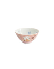 Tokyo Design Studio  Kawaii Rice Bowl 11.5x6cm Cat Neko Fortune Pink
