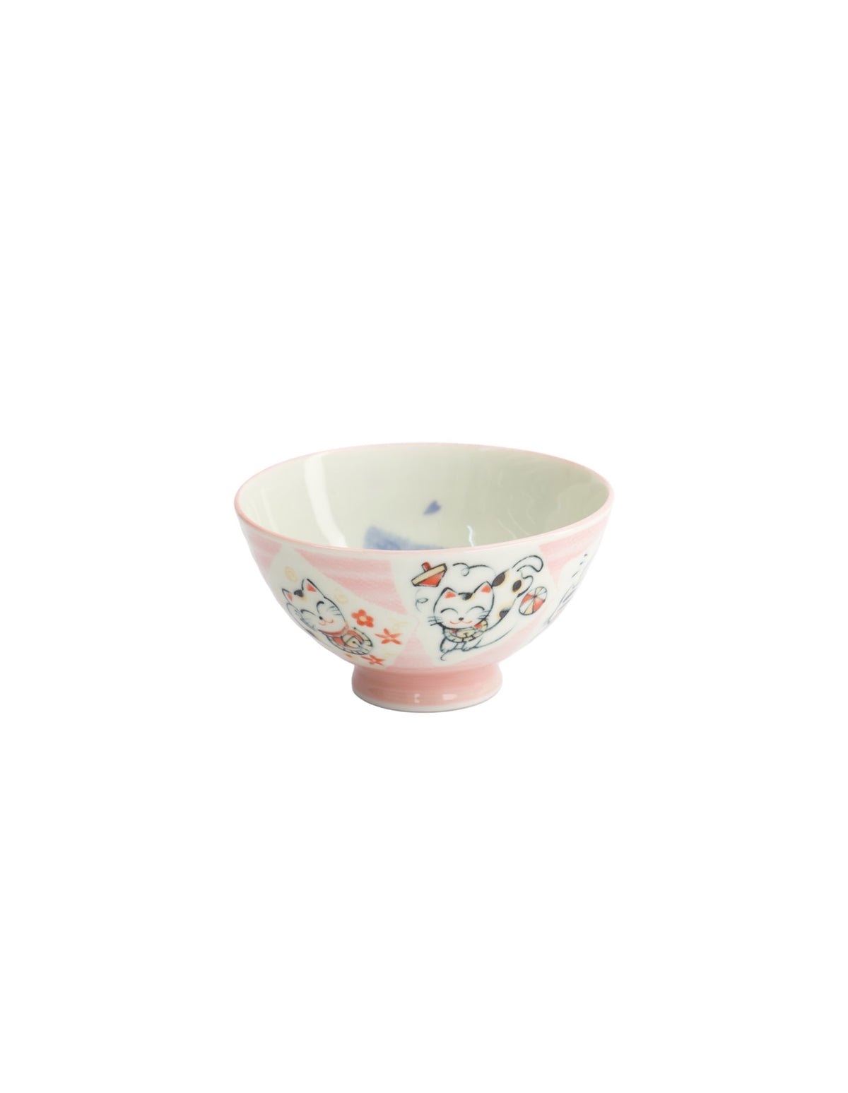 Tokyo Design Studio  Kawaii Rice Bowl 11.5x6cm Cat Neko Card Pink