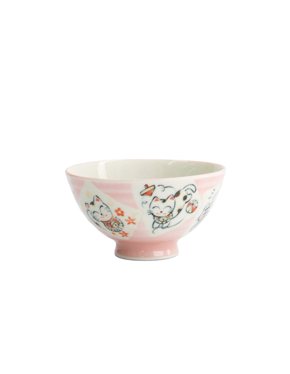Tokyo Design Studio  Kawaii Rice Bowl 11.5x6cm Cat Neko Card Pink