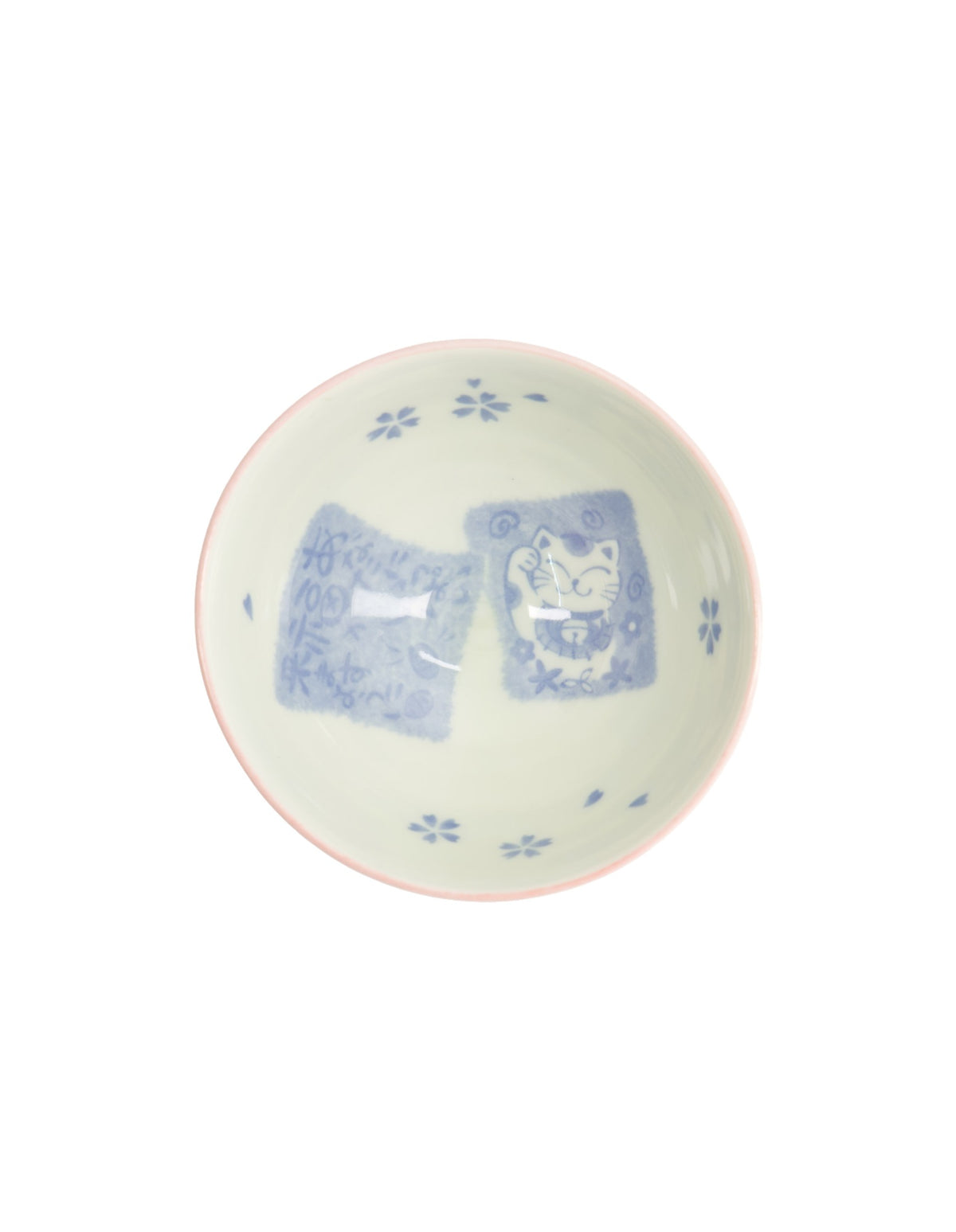Tokyo Design Studio  Kawaii Rice Bowl 11.5x6cm Cat Neko Card Pink