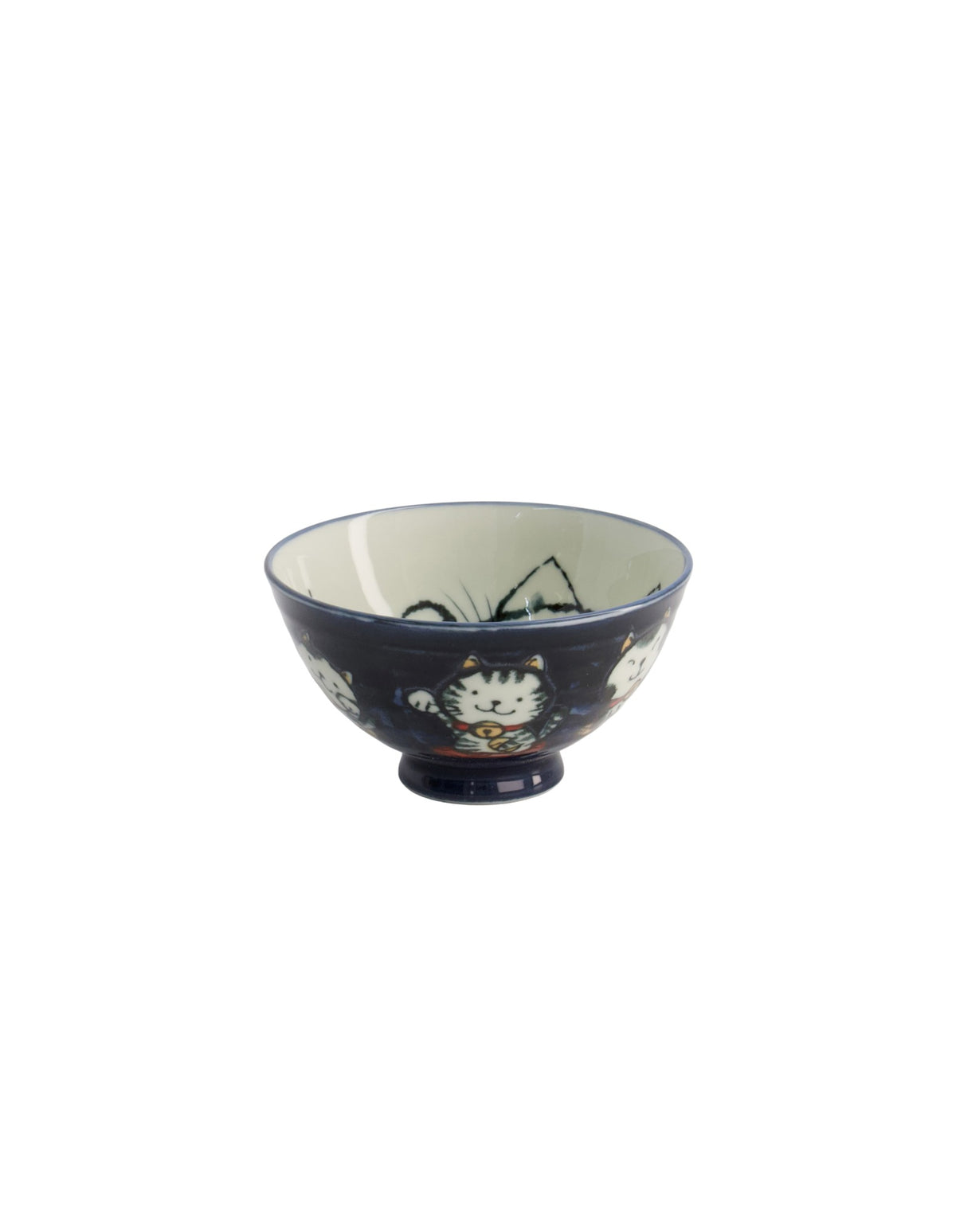 Tokyo Design Studio  Kawaii Rice Bowl 11.5x6cm Cat Neko Meow Blue