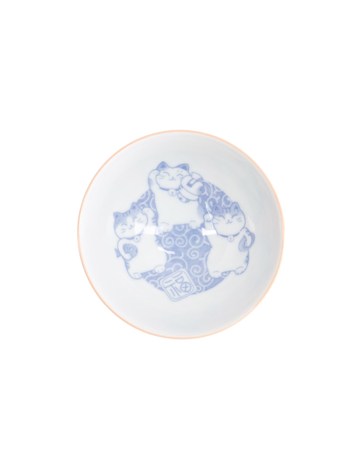 Tokyo Design Studio  Kawaii Rice Bowl 11.5x6cm Cat Neko Fish Pink