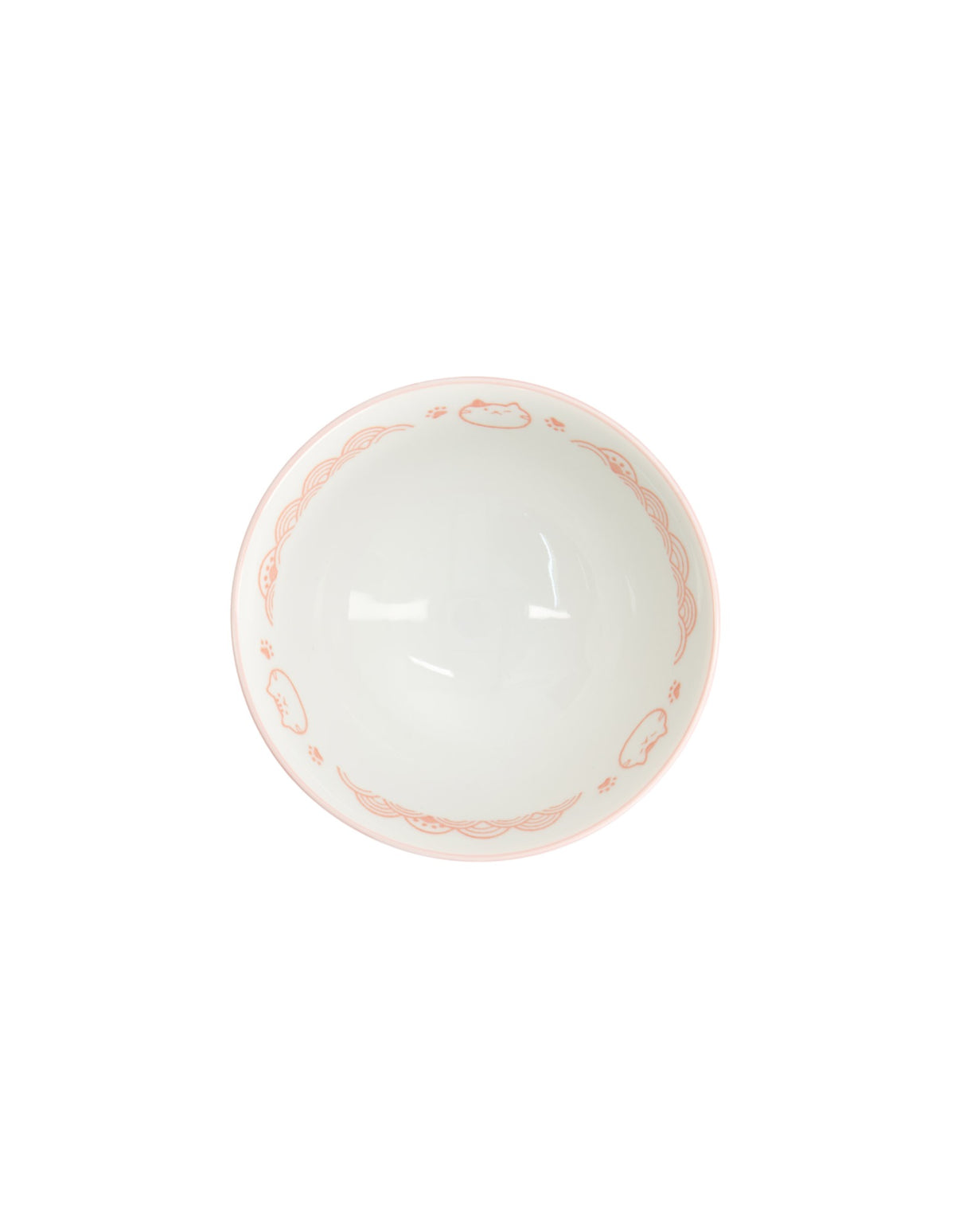 Tokyo Design Studio  Kawaii Rice Bowl 11.5x6cm Cat Neko Nami Pink