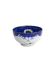 Tokyo Design Studio  Kawaii Neko Cat Bowl 16x8.5cm Blue