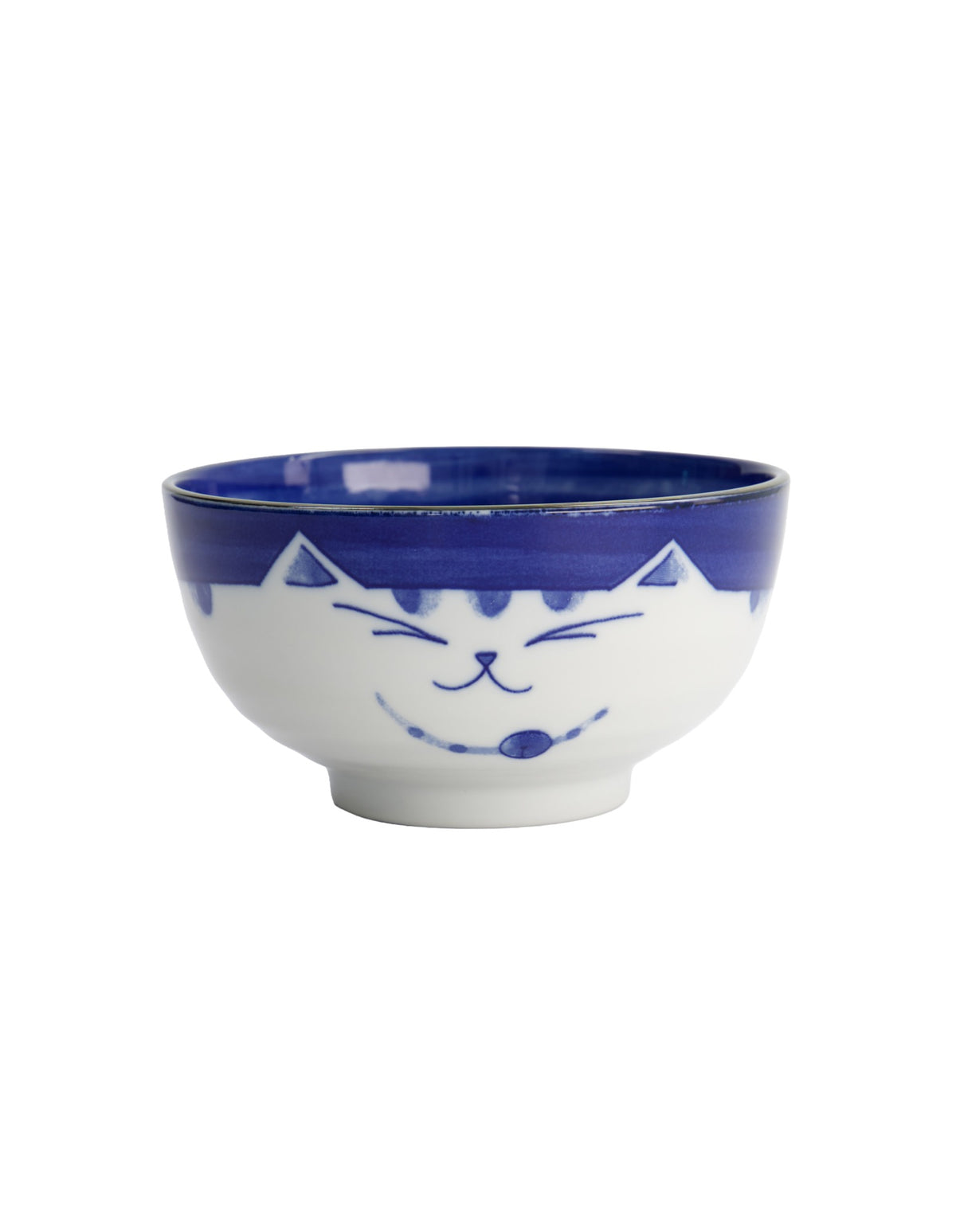 Tokyo Design Studio  Kawaii Neko Cat Bowl 16x8.5cm Blue