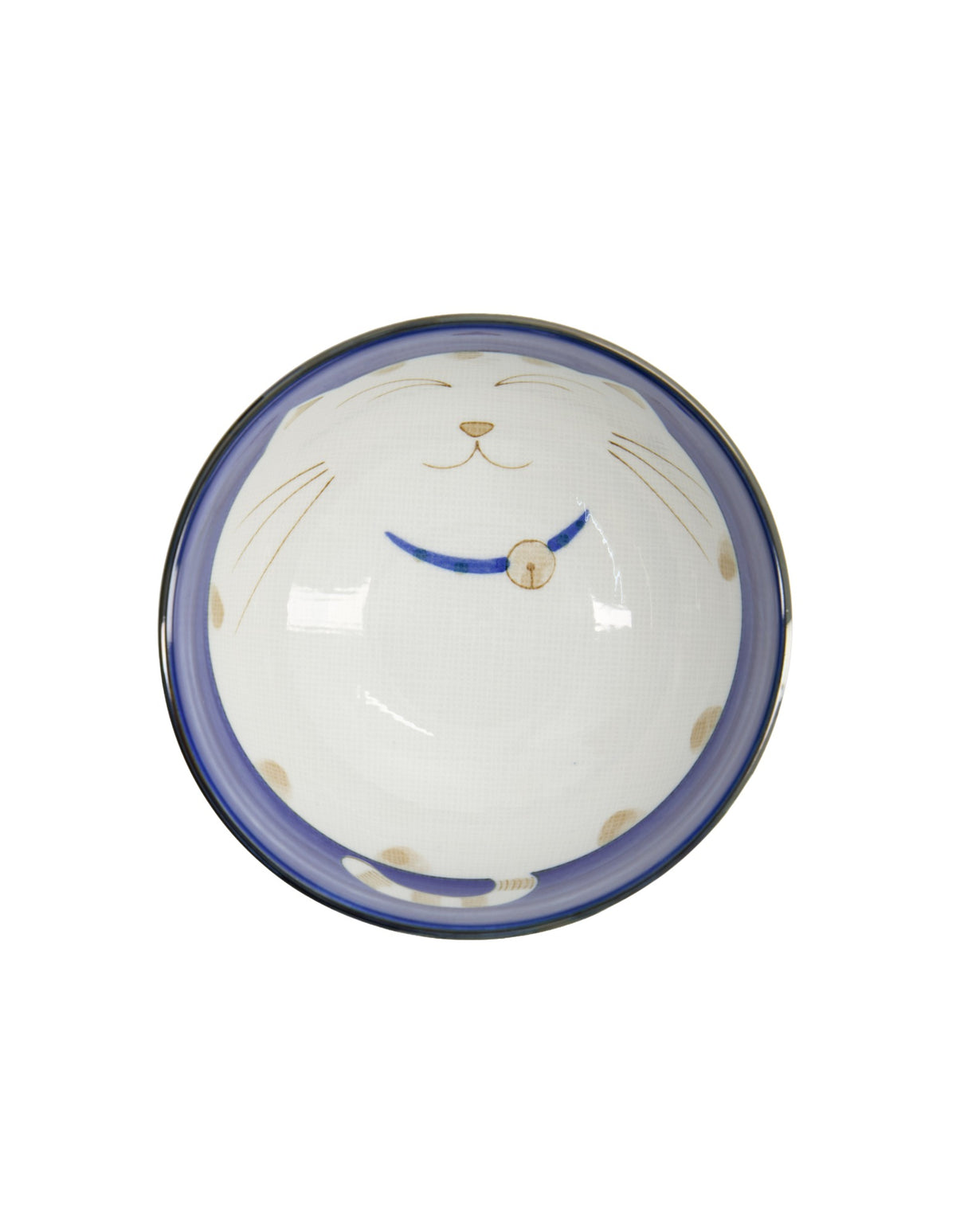 Tokyo Design Studio  Kawaii Neko Cat Bowl 16x8.5cm Blue
