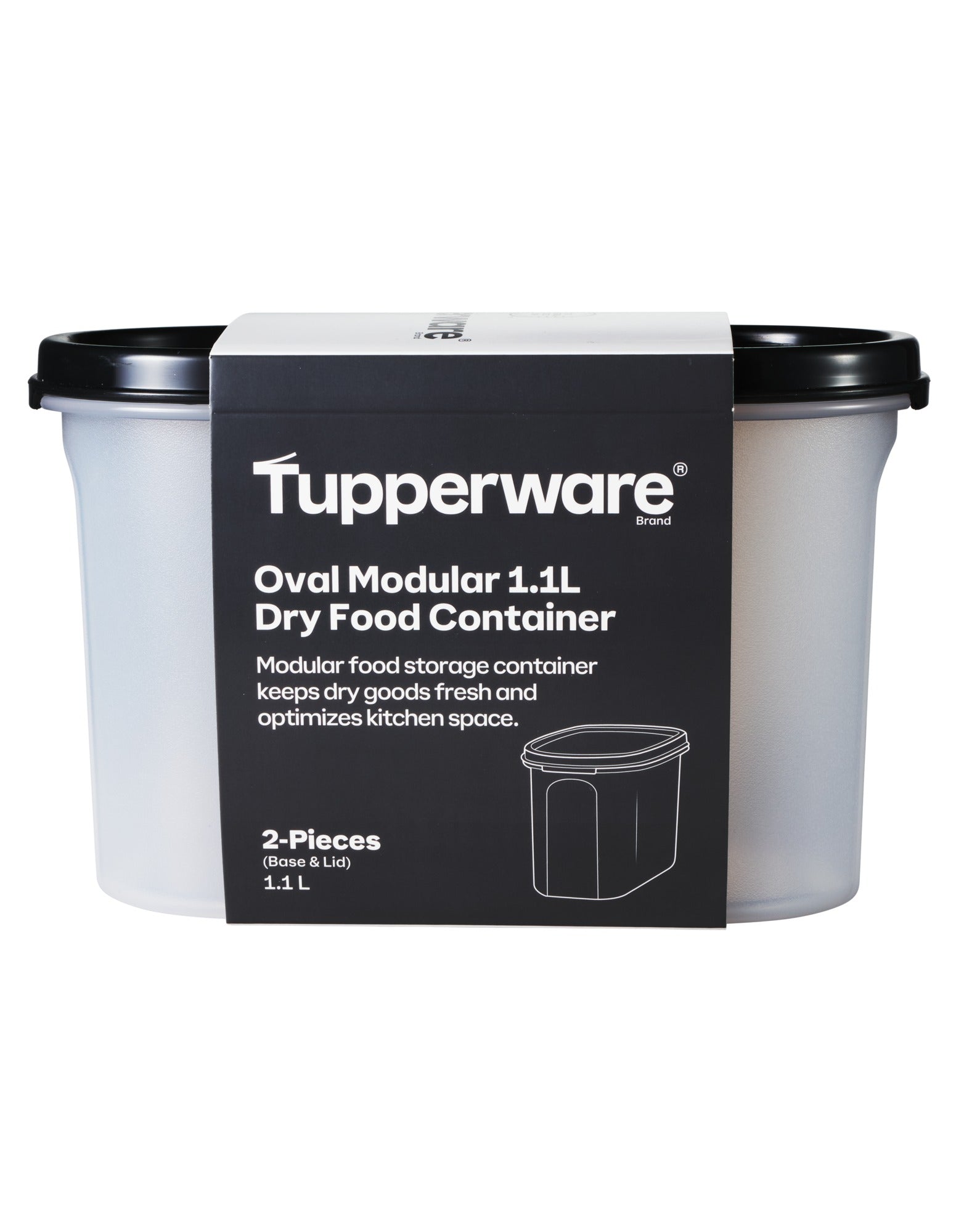Tupperware Modular Oval Dry Food Container 1.1L