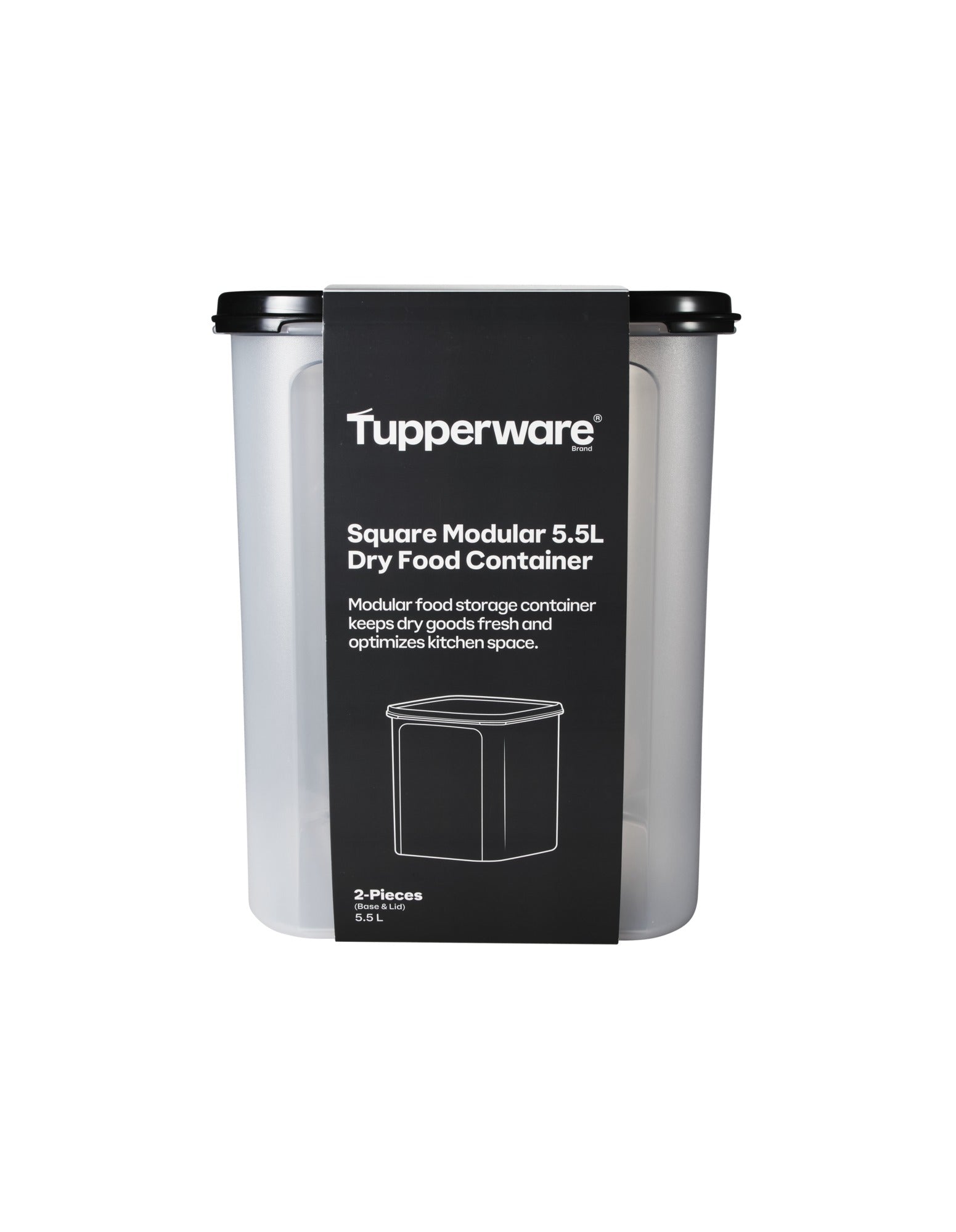 Tupperware Modular Square Dry Food Container 5.5L