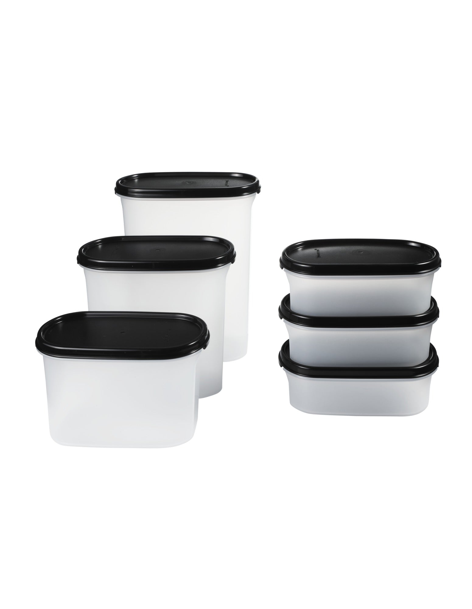 Tupperware Modular Oval Dry Food Container Set of 6 Gift Boxed