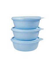 Tupperware Modular Medium Size Bowl Set of 3 600ML Blue Gift Boxed
