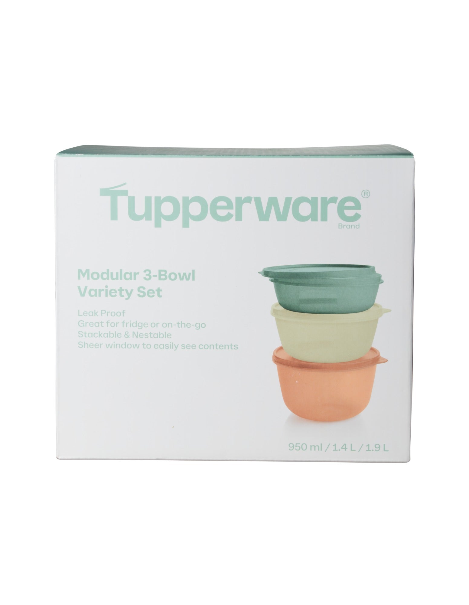 Tupperware Modular Variety Bowl Set of 3 950ML / 1.4L / 1.9L Gift Boxed