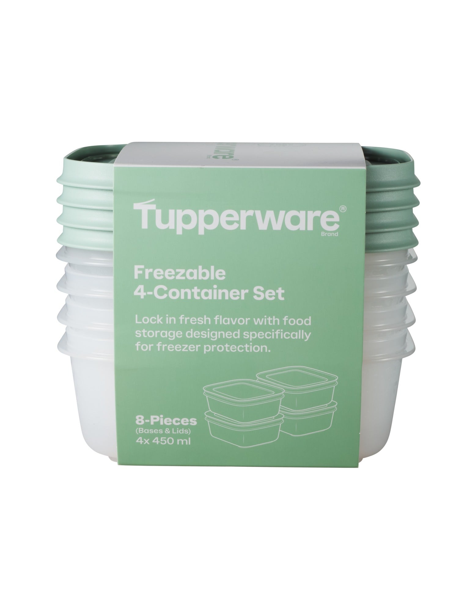 Tupperware Freezable Container Set of 4 450ML