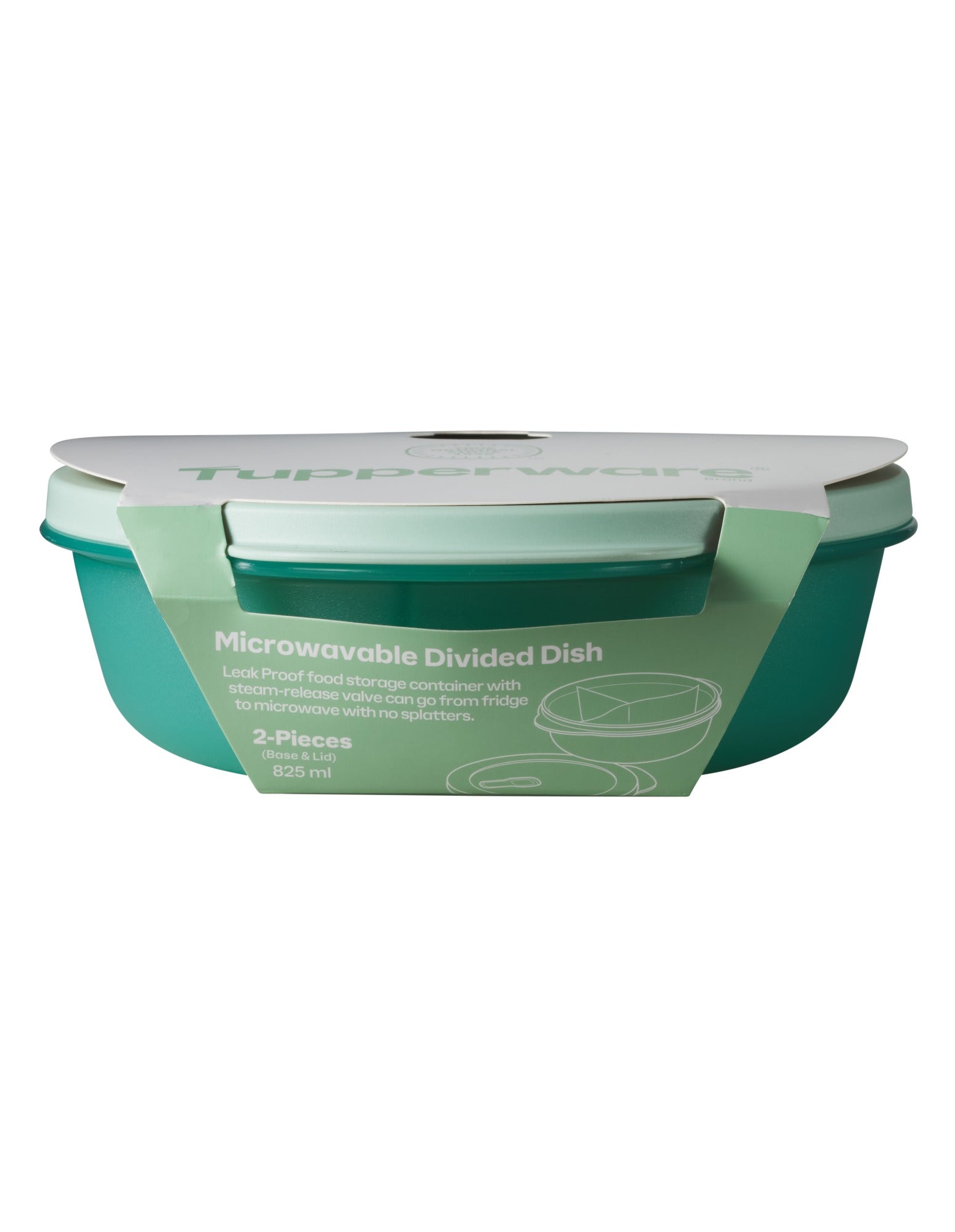 Tupperware Microwavable Divided Dish 825ML Green