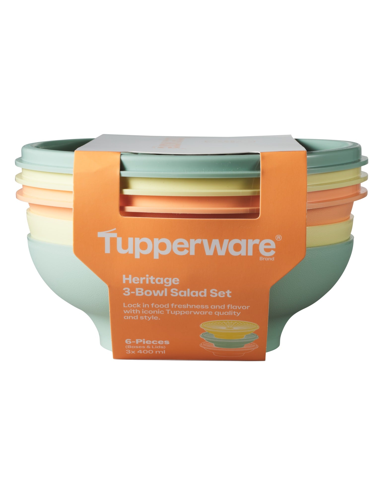 Tupperware Heritage Salad Bowl Set of 3 400ML