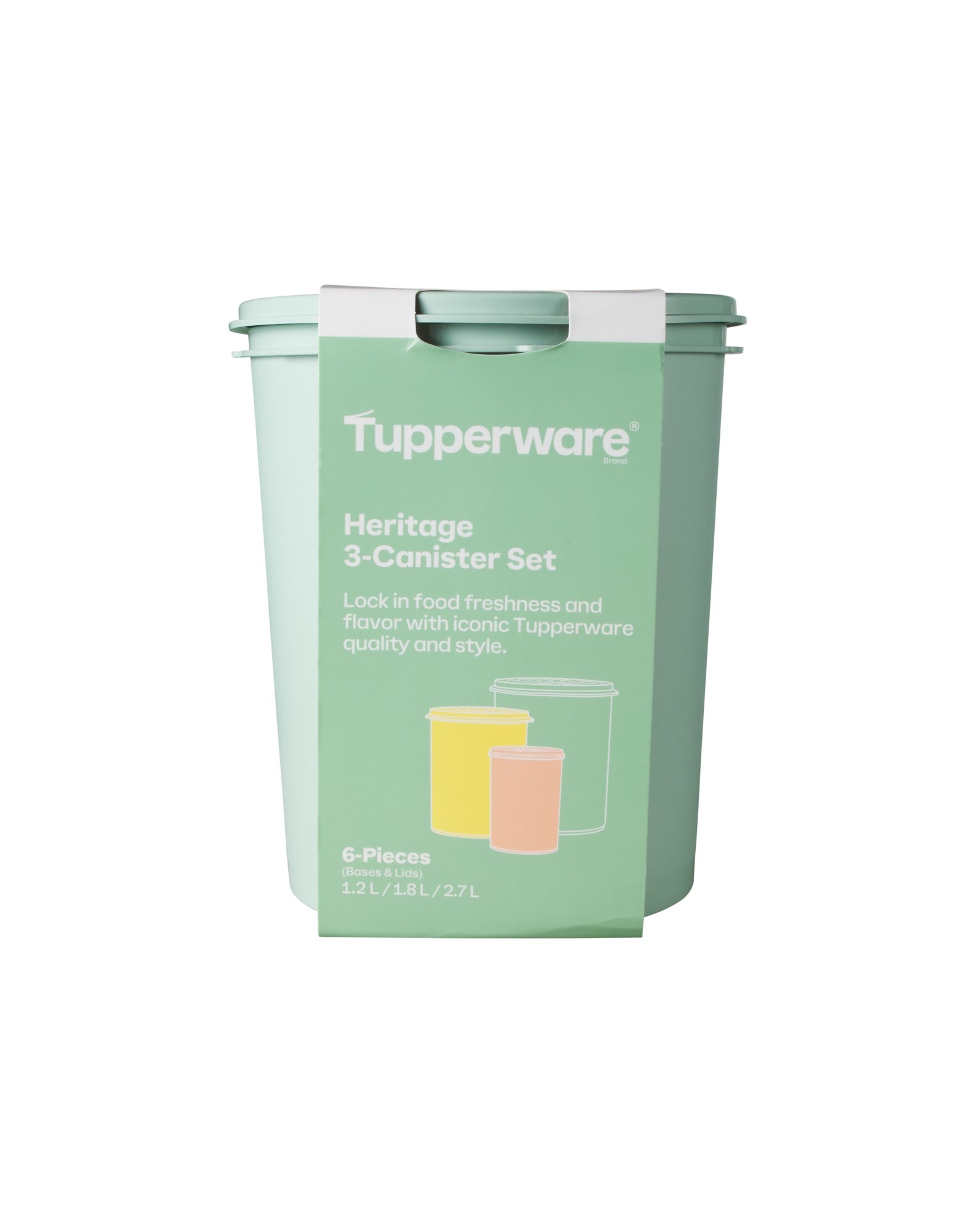 Tupperware Heritage Canister Set of 3 1.2L / 1.8L / 2.7L