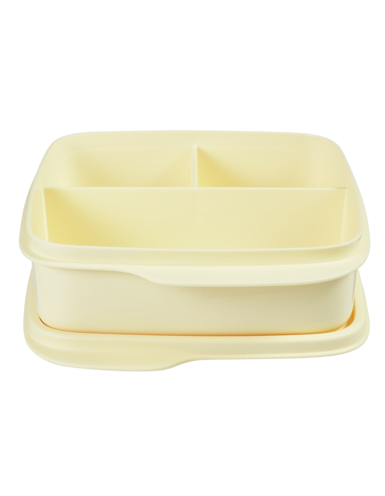 Tupperware Divided Square Lunch Box 550ML Yellow