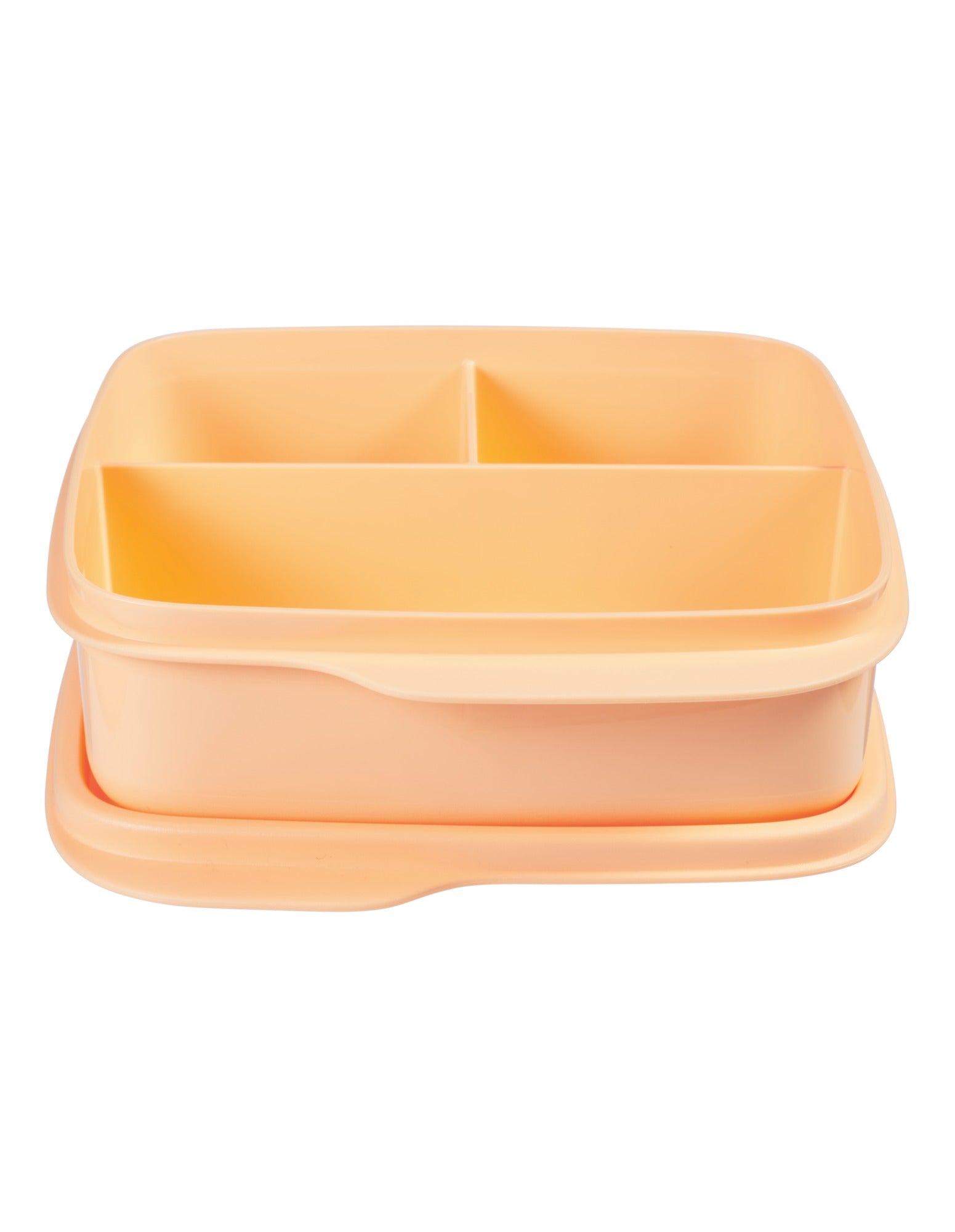 Tupperware Divided Square Lunch Box 550ML Orange
