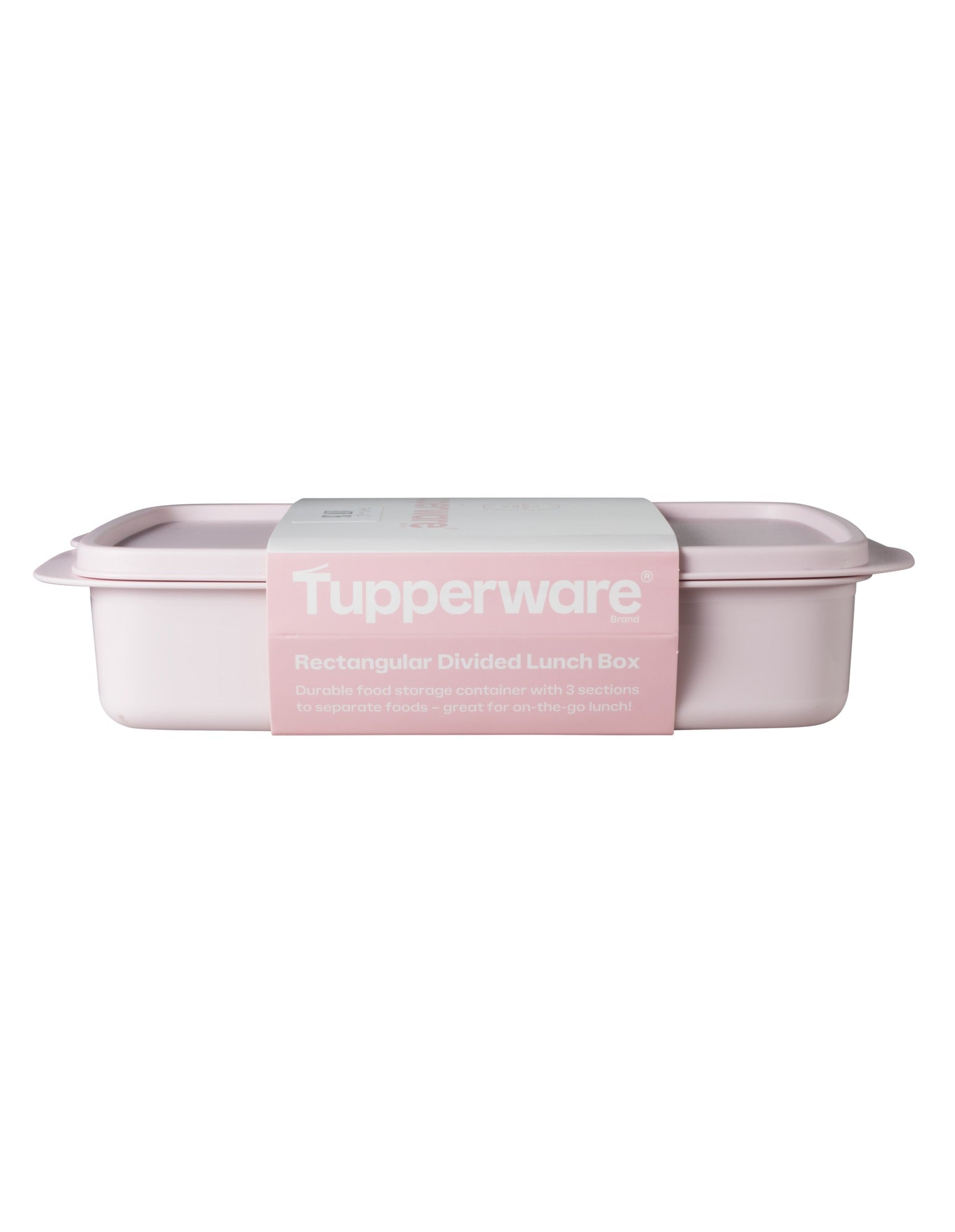 Tupperware Divided Rectangle Lunch Box 1L Pink