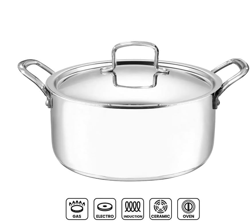 Vinod Stainless Steel Triply Casserole with Lid 30cm