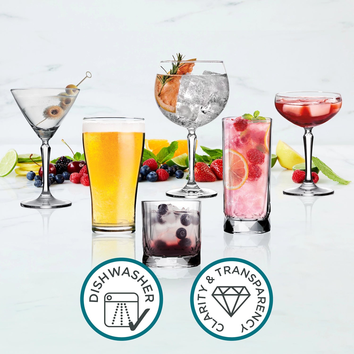 Wiltshire Salute Double Rock 350ml Set of 4