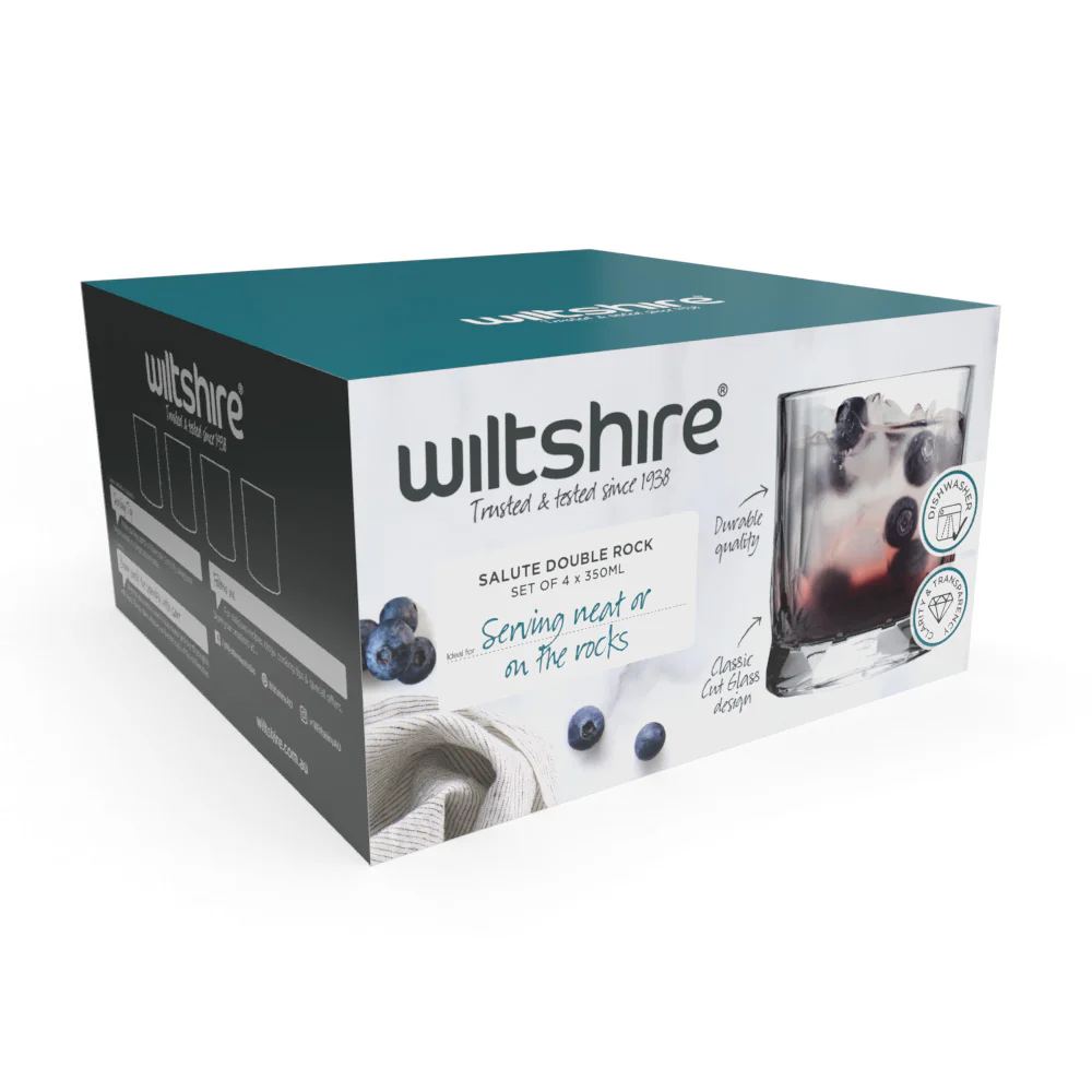 Wiltshire Salute Double Rock 350ml Set of 4