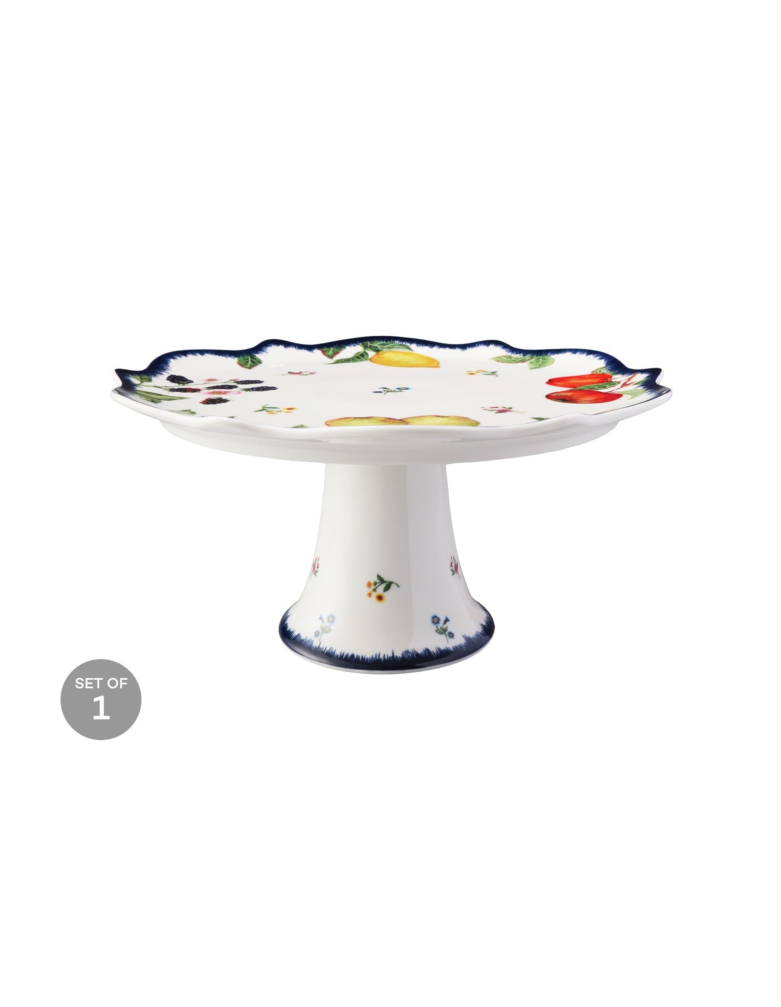 Casa Domani Frutta Scallop Footed Cake Stand 20cm Gift Boxed
