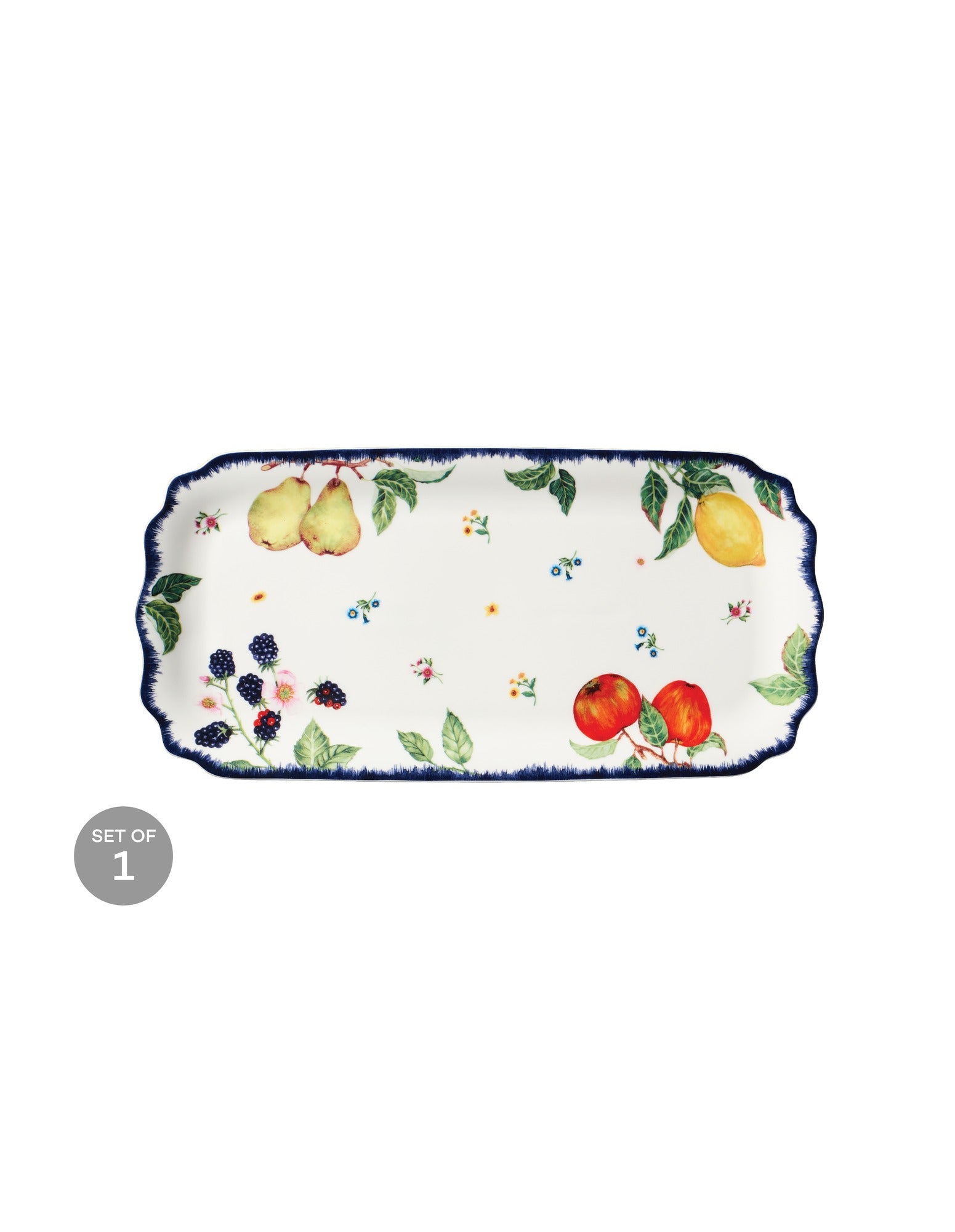 Casa Domani Frutta Scallop Oblong Platter 30.5x15cm Gift Boxed