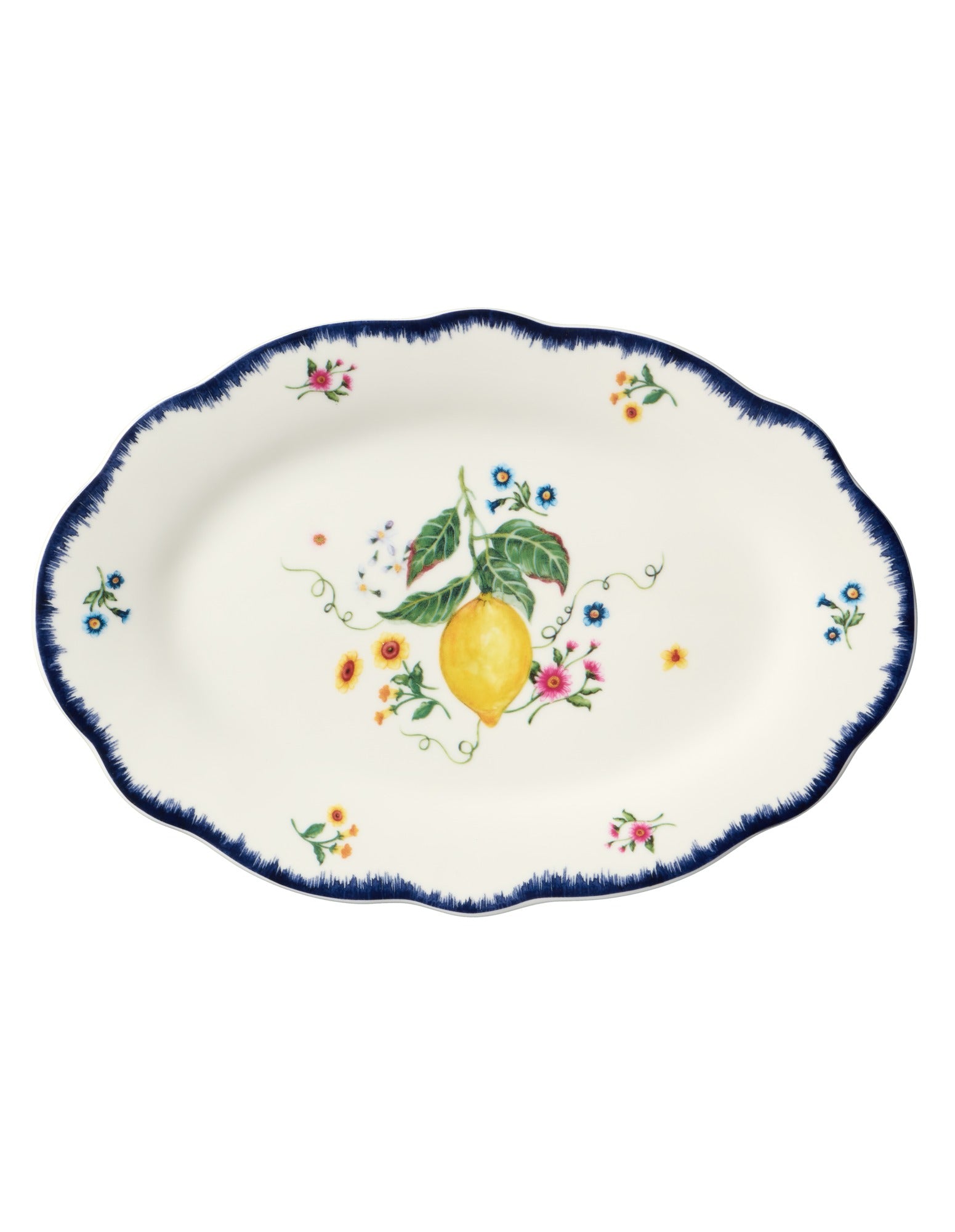Casa Domani Frutta Scallop Oval Rim Platter 26x17cm