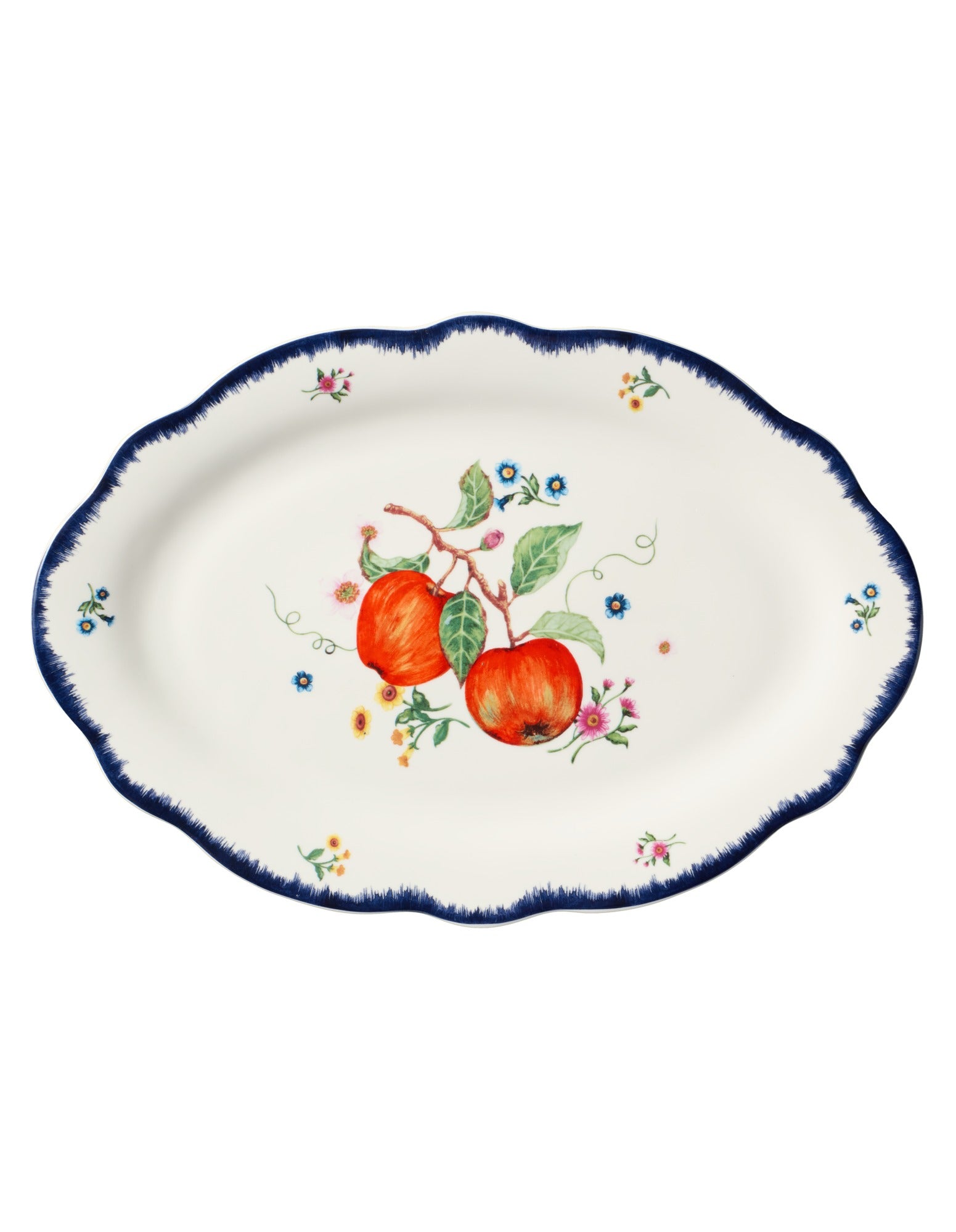 Casa Domani Frutta Scallop Oval Rim Platter 35x24cm Gift Boxed