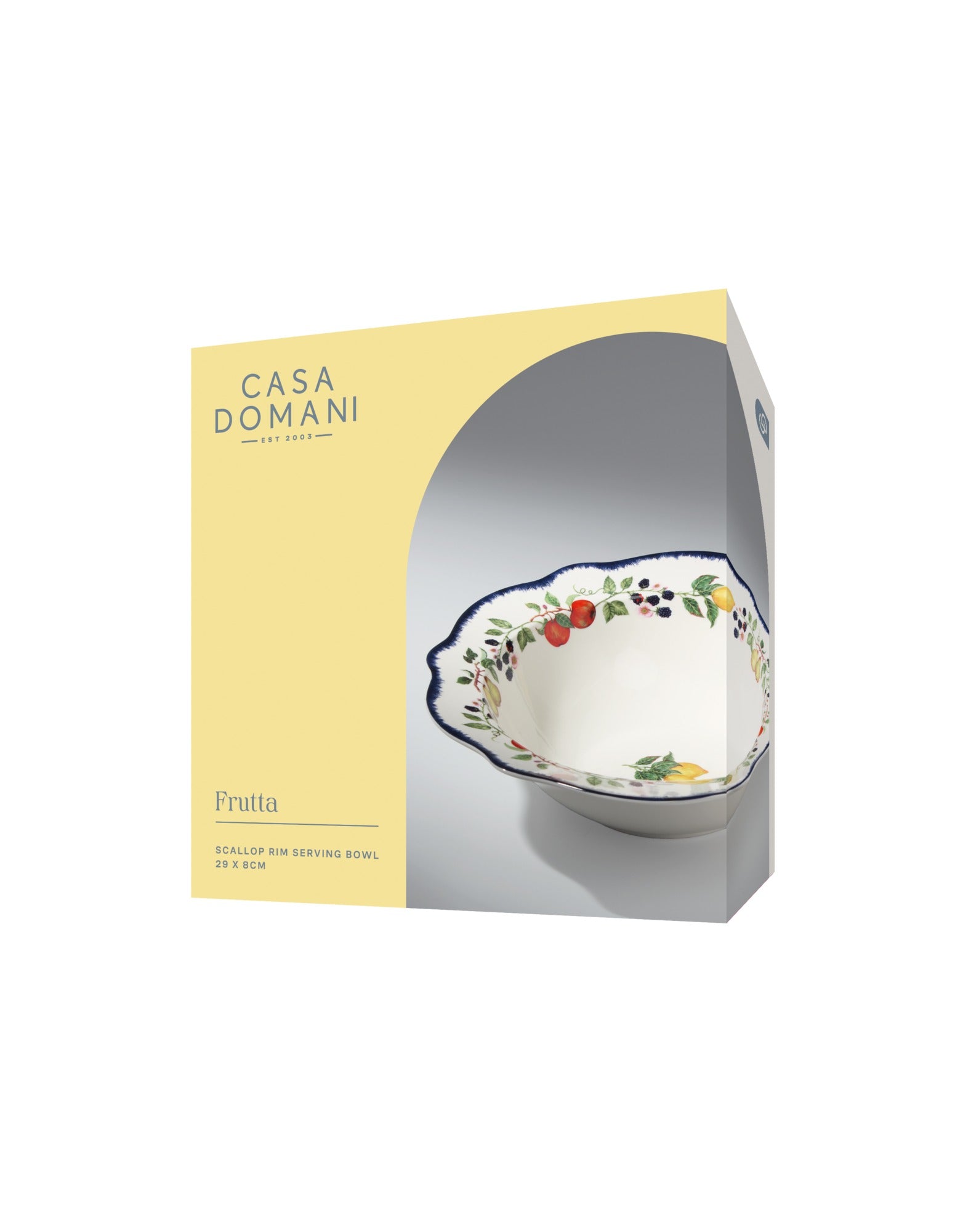 Casa Domani Frutta Scallop Rim Serving Bowl 29x8cm Gift Boxed