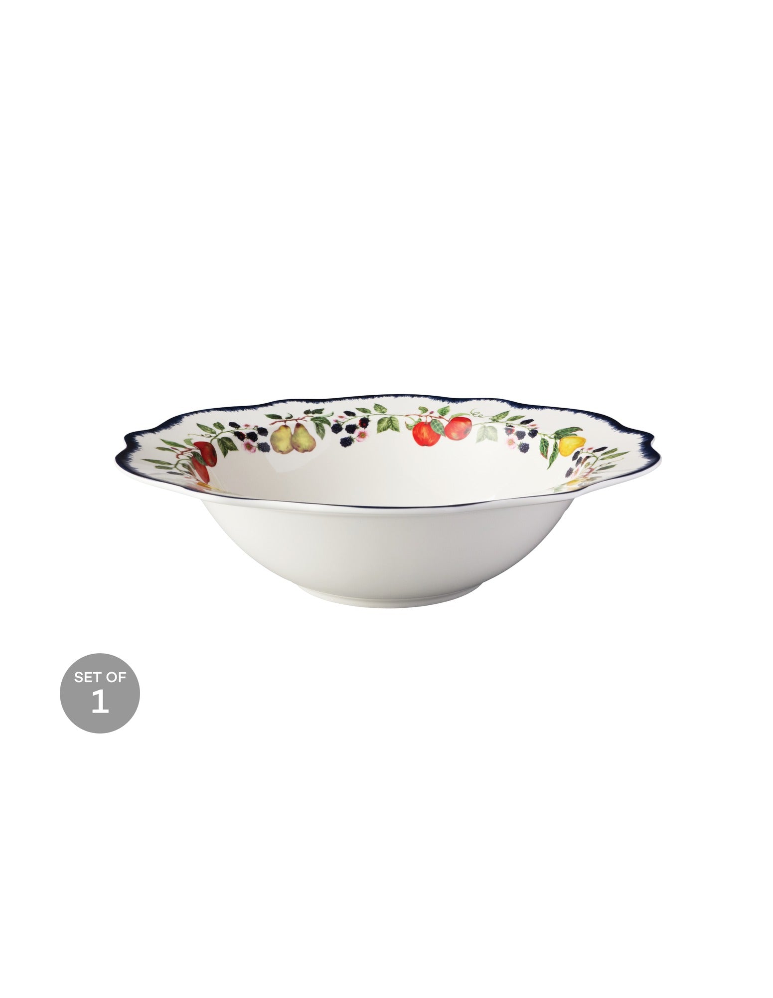 Casa Domani Frutta Scallop Rim Serving Bowl 29x8cm Gift Boxed