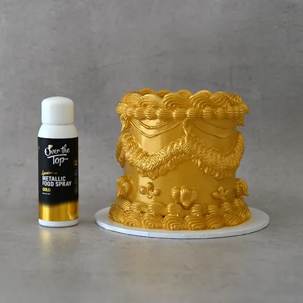 Over The Top Metallic Food Spray Gold 48g