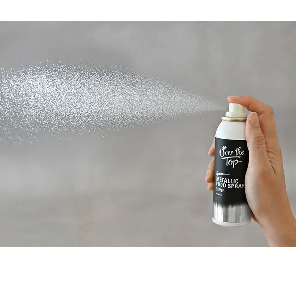Over The Top Metallic Food Spray Silver 48g