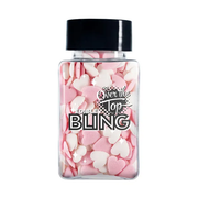 Over The Top Edible Bling Love Hearts - Mixed White & Pink 55g