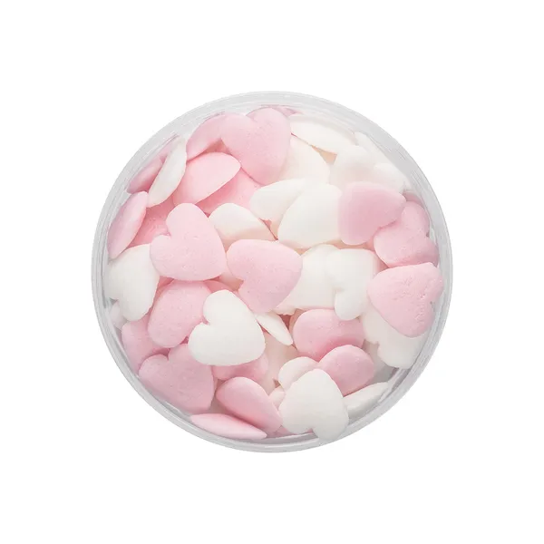 Over The Top Edible Bling Love Hearts - Mixed White & Pink 55g