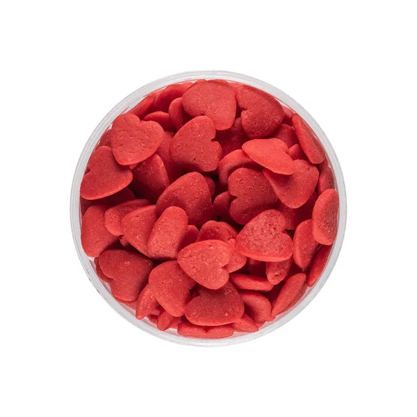 Over The Top Edible Bling Love Hearts - Red 55g