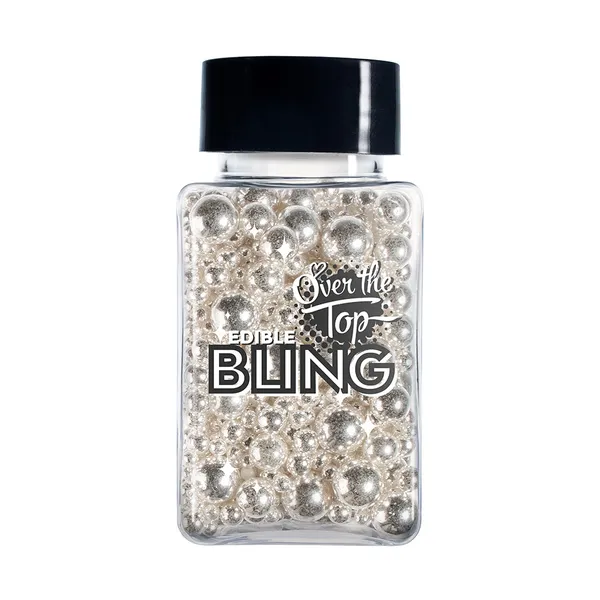 Over The Top Edible Bling Silver Balls Medley 2mm-8mm 75g