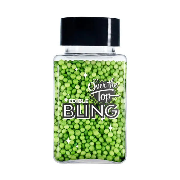 Over The Top Edible Bling Sprinkles - Green 60g