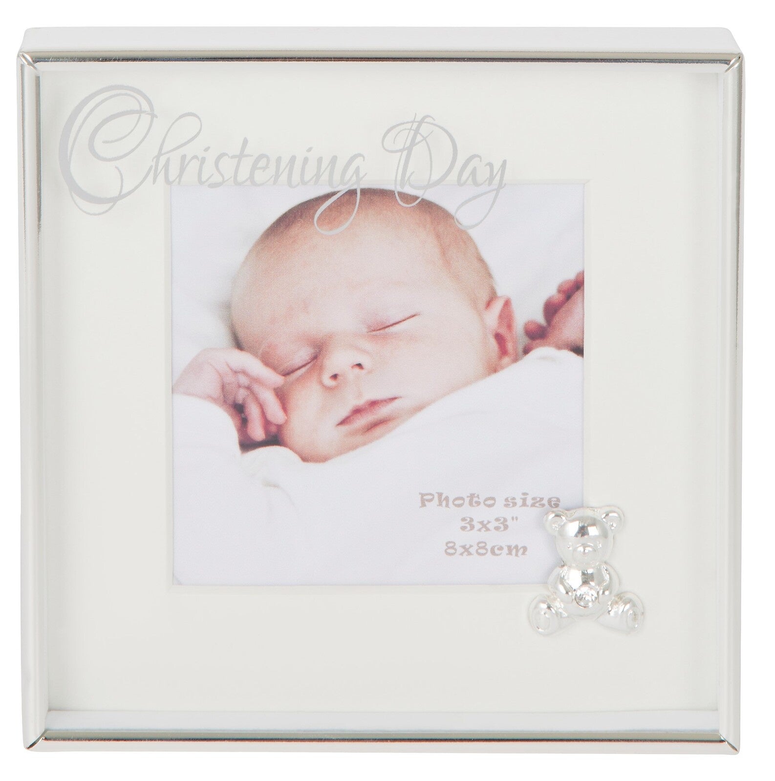 Russell Collections- Christening Day 3X3" Square Photo Frame 12x12x2.5cm